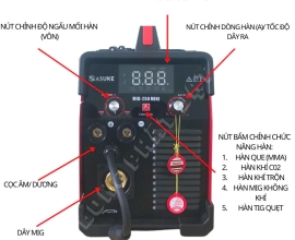 Tính năng và công nghệ tiên tiến của máy hàn MIG 5 chức năng Sasuke MIG 250A Nhật Bản