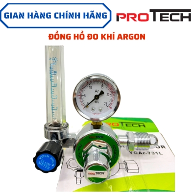 Đồng hồ đo khí Arogn chính hãng Protech (ren ngoài/trong) chất lượng tốt