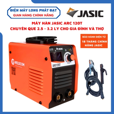 Máy hàn điện tử chính hãng Jasic ARC 120T chuyên que 2.5-3.2ly dùng gia đình, công trình nhỏ và vừa