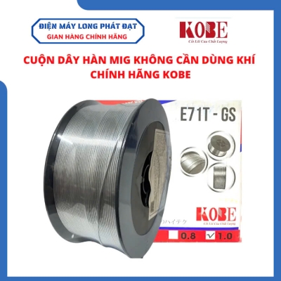 Cuộn dây hàn mig không dùng khí loại 1kg kích cỡ 0.8ly chính hãng KOBE