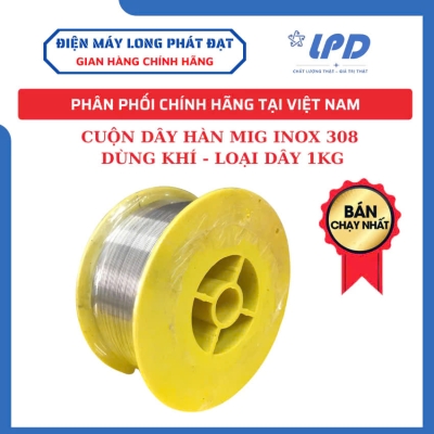 Cuộn dây hàn MIG inox 1kg - dùng khí