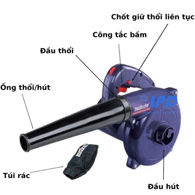 Máy Thổi Hút Bụi Makute PB004 600W – Giải Pháp Làm Sạch Toàn diện Cho Gia đình & Xưởng