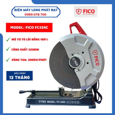 Máy Cắt Sắt Bàn FICO FC-355C, Công Suất 2200W, Đường Kính Đĩa 355, Mô Tơ Lõi Đồng