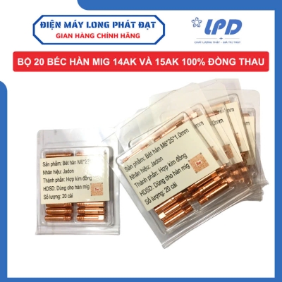 Bộ 20 béc hàn 0.8ly và 1.0ly của máy hàn MIG mini