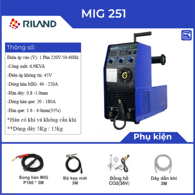 Máy Hàn Riland MIG 251 - Đột Phá Trong Công Nghệ Hàn