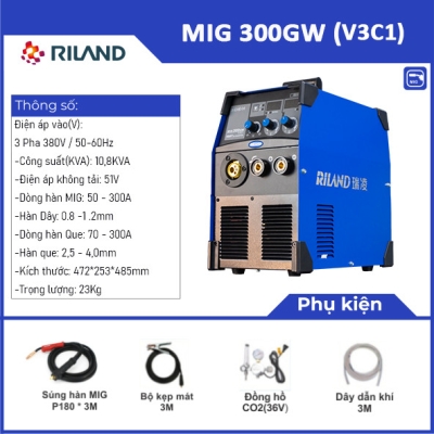 Máy Hàn Riland MIG 300GW - Sản Phẩm Hàn Công Nghiệp Chất Lượng Cao