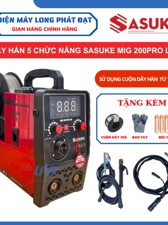 Máy Hàn Mig Sasuke 200Pro LCD dùng cuộn dây 5kg và 1kg màn hình led LCD chuyên cho thợ và gia đình