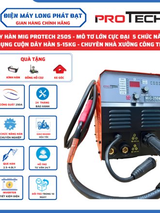 Máy hàn mig Protech 250s sử dụng cuộn dây 5 - 15kg