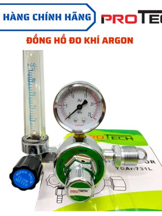 Đồng hồ đo khí Arogn chính hãng Protech (ren ngoài/trong) chất lượng tốt